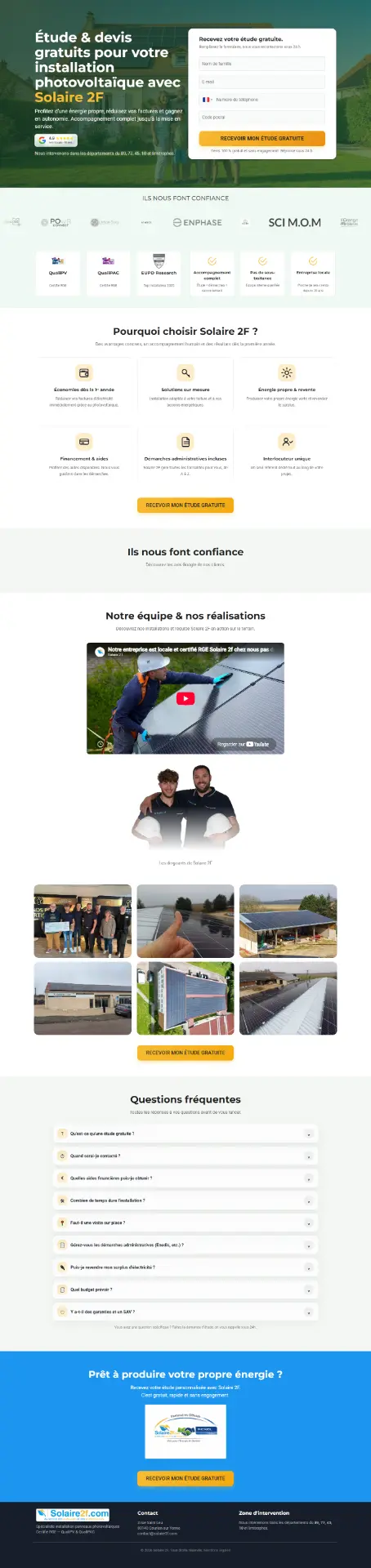 Aperçu du site Solaire 2F — Photovoltaïque
